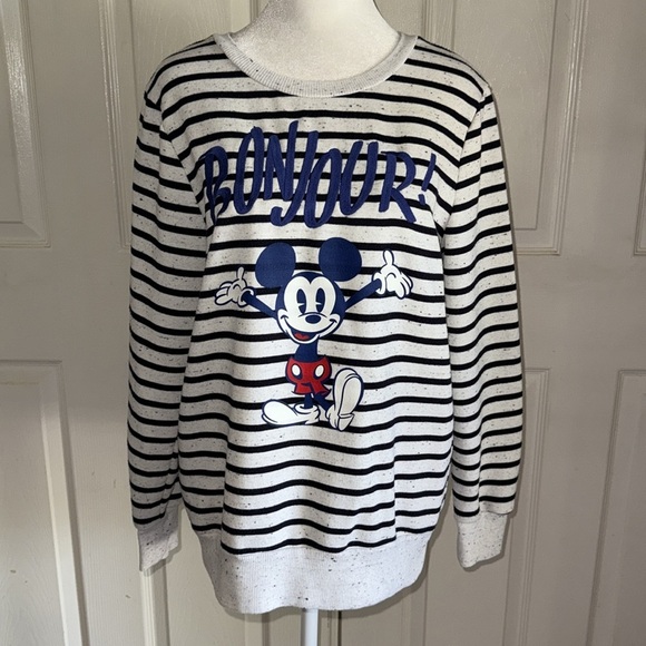 Disneyland Paris Striped Bonjour Long Sleeve Top - Picture 3 of 6